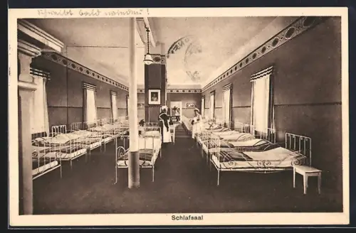 AK Norderney, Kinderheilstätte Seehospiz Kaiserin Friedrich, Schlafsaal