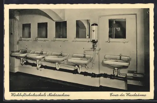 AK Hannover, Werkluftschutzschule Niedersachsen, Waschraum, Siegesstrasse 1