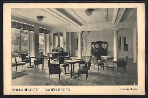 AK Baden-Baden, Holland-Hotel, Empire-Halle