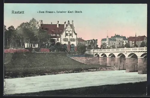 AK Rastatt, Gasthaus Zum Franz, Inh. Karl Ibach