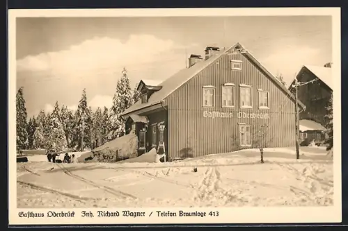 AK Braunlage, Gasthaus Oderbrück, Inh. Richard Wagner