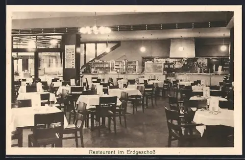 AK Hamburg-Neustadt, Stadtschänke Deutschlandhaus, Restaurant im Erdgeschoss
