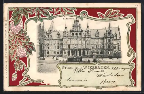Lithographie Wiesbaden, Rathaus
