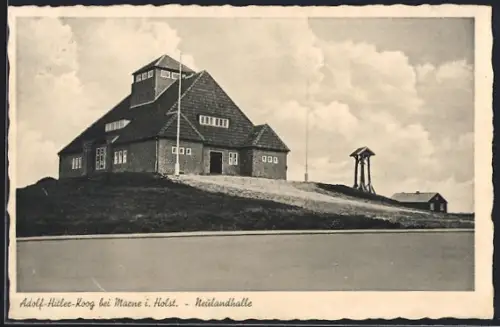 AK Koog bei Marne i. Holst., Neulandhalle