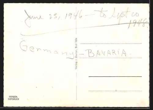 AK Bad Tölz, Markt-Strasse mit Denkmal