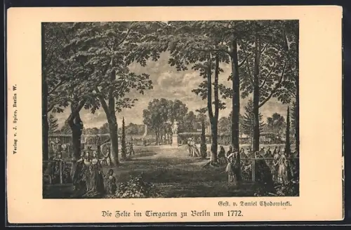 AK Berlin-Tiergarten, Die Zelte im Tiergarten zu Berlin um 1772