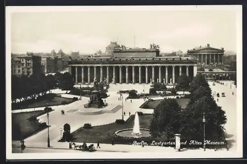AK Berlin, Lustgarten u. Altes Museum aus der Vogelschau