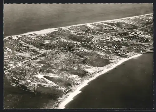 AK Hörnum auf Sylt, Nordseebad, Blick von Südosten, Fliegeraufnahme