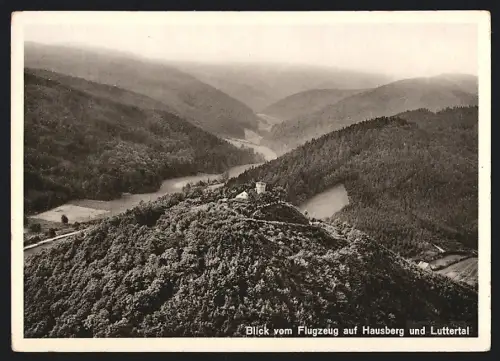 AK Bad-Lauterberg i. H., Blick auf Hausberg und Luttertal, Fliegeraufnahme