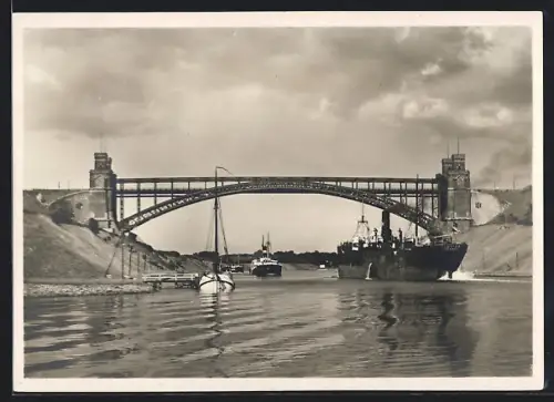 AK Levensau, Hochbrücke am Kaiser Wilhelm-Kanal