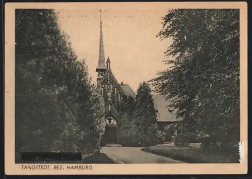 AK Tangstedt /Bez. Hamburg, Weg zur Kirche