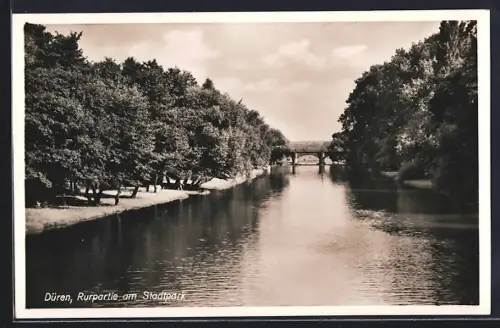 AK Düren, Rurpartie am Stadtpark