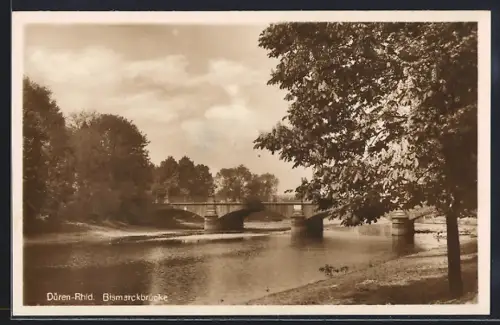 AK Düren /Rhld., Bismarckbrücke