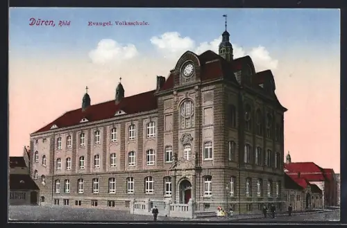 AK Düren /Rhld., Evangelische Volksschule
