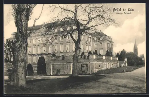 AK Brühl bei Köln, Königl. Schloss mit Gartenanlage