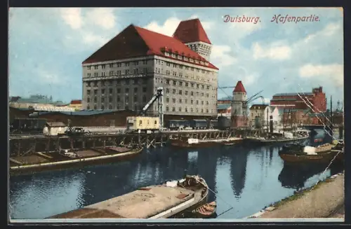 AK Duisburg, Partie am Hafen