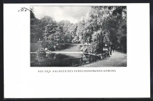 AK Barmen, Partie in der Anlagen des Verschönerungs-Vereins