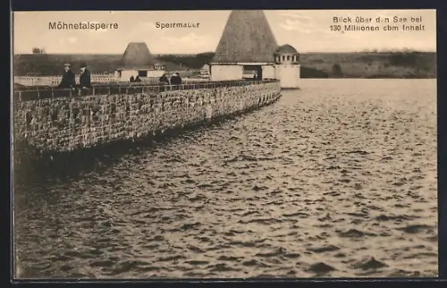 AK Möhnetalsperre, Sperrmauer und Blick über den See