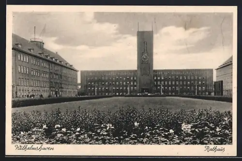 AK Wilhelmshaven, Blick zum Rathaus