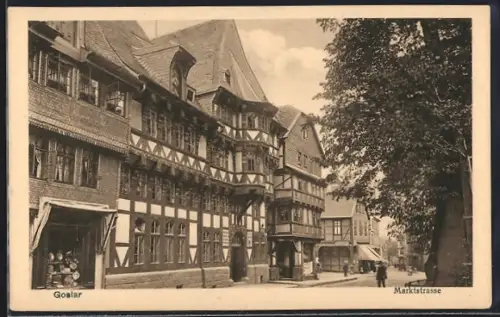 AK Goslar, ein altes Haus in der Marktstrasse
