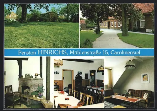 AK Carolinensiel, Gasthaus und Pension am alten Groden in der Mühlenstrasse 15, Inh. M. Hinrichs
