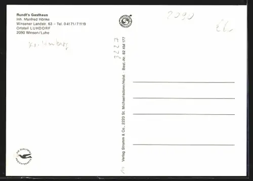 AK Winsen /Luhe, Rundts Gasthaus, Inh. Manfred Hönke