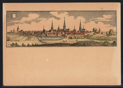 AK Essen / Ruhr, Gesamtansicht im Jahre 1590