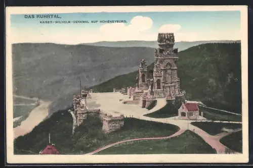 AK Hohensyburg, Das Kaiser-Wilhelm-Denkmal im Ruhrtal