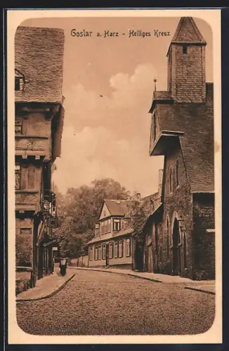 AK Goslar, Heiliges Kreuz, Strassenansicht