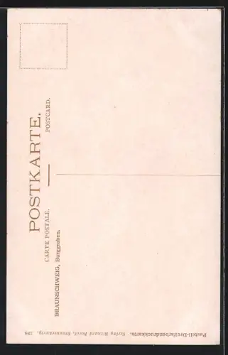 Künstler-AK Braunschweig, Partie am Burggraben