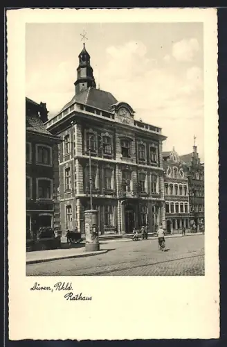 AK Düren, Strasse am Rathaus