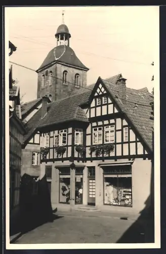 AK Tecklenburg i. Teutoburger Wald, Kirche und Geschäft