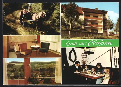 AK Breitenbach-Oberjossa / Herzberg, Gasthaus und Pension Jossatal Paul Koch, Innenansichten