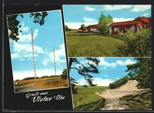 AK Vietze /Kr. Lüchow-Dannenberg, Bungalows, Ortspartien