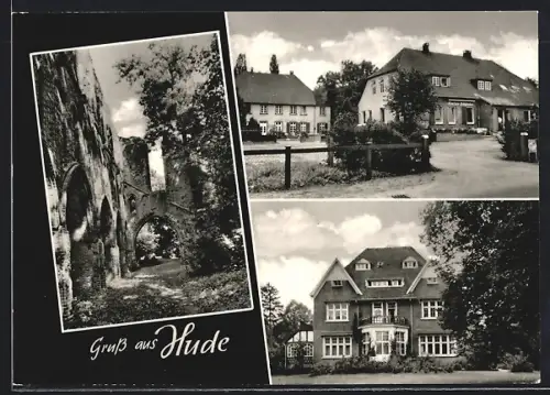 AK Hude / Oldenburg, Kloster Schänke, Ruinen