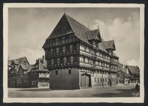 AK Braunschweig, Alte Waage mit Strassenpartie