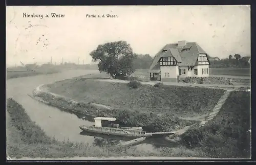 AK Nienburg a/Weser, Partie an der Weser
