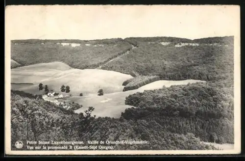 AK Grundhof, Vallee de Grundhof-Vogelsmühle. Vue sur la promenade B
