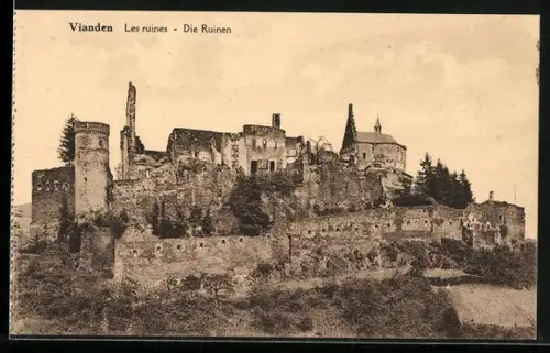 AK Vianden, Les ruines