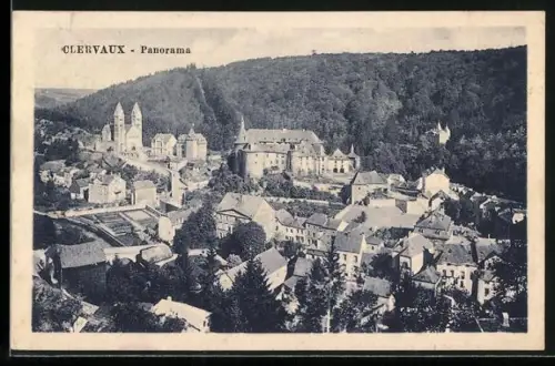 AK Clervaux, Panorama mit Schloss