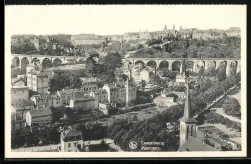 AK Luxembourg, Panorama mit Viadukt