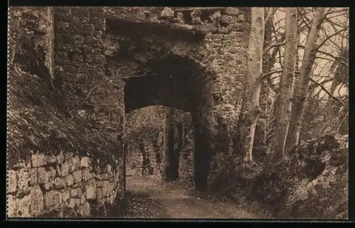 AK Larochette, Partie des ruines du Château