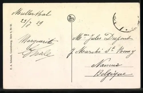 AK Kohlscheuer /Müllerthal, Ansicht mit Bäumen