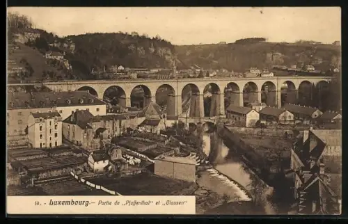 AK Luxemburg, Le Viaduc du Nord, Pfaffenthal et Clausen