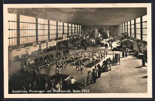 AK Berlin, Ausstellung Wassersport und Wochenende 1953