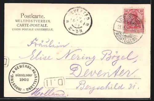 AK Düsseldorf, Industrie- & Gewerbe-Ausstellung 1902, Alt-Triererhaus