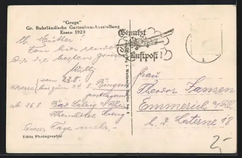 AK Essen, Gr. Ruhrländische Gartenbau-Ausstellung Gruga 1929, Pergolagarten