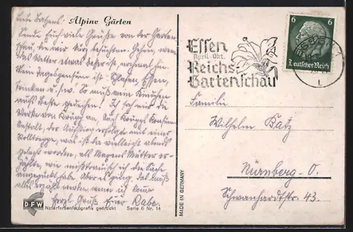 AK Essen, Reichsgartenschau, Alpine Gärten