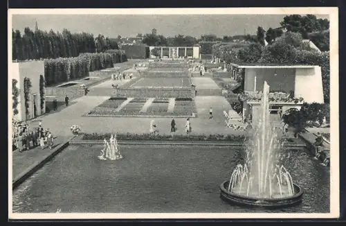 AK Essen, Farbenterrassen der Gruga