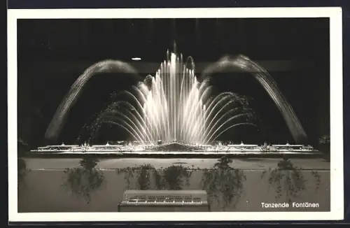 AK Berlin, Deutsche Gastwirts-, Konditoren- und Nahrungsmittel-Messe 1956, Tanzende Fontänen